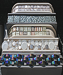 glass mosaic tile shelves
